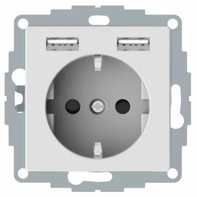 Obrázek produktu pro SCHUKO zásuvka s USB nabíječkou aws - Zásuvka MEG2366-0325