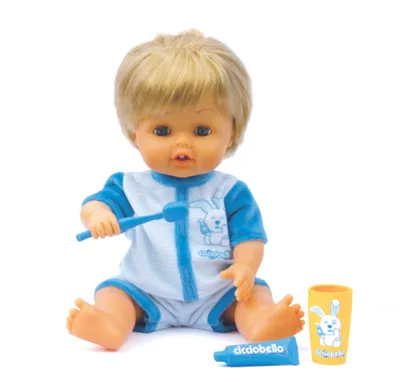Produktbild von Cicciobello-Puppe „Baby“. Zähneputzen 11948 – Dante