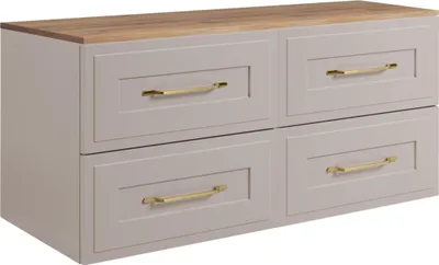 Immagine prodotto di RODAN | Mobile da bagno 120 cm - Cashmere, Marrone - Pensile - con 4 cassetti - MDF - con spazio di archiviazione
