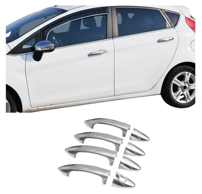 Image de Couverture de poignée de porte pour Ford Fiesta 2008-2017 en Acier Inox chromé, Image générée par une IA