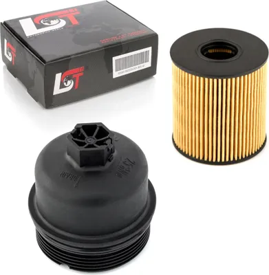 Produktbild von Ölfilter Filtereinsatz Set Ölfilterdeckel Kappe für FORD JAGUAR LAND ROVER
