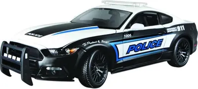 Produktbild von Maisto Ford Mustang GT 2015 1:18 schwarz-weiß