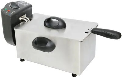Produktbild von Blaupunkt MEN761 Fritteuse mit Öl 3L, automatische Abschaltung, 2000W, Friteuse mit fett, Temperaturkontrolle, Korb mit Hubfunktion, 42 x 24 x 26 cm