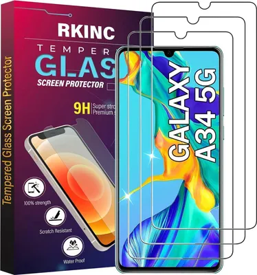 Produktbild von Panzerglas Displayschutz Samsung Galaxy A34 5G 3 Stück 0,33mm HD blasenfrei