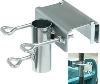 Produktbild von Schirmständer,Sonnenschirmhalter Balkongeländer, Balkon Regenschirmklemme Sonnenschirm Decking Halterung Ständer für Garten, Terrasse, Balkon, Geländer