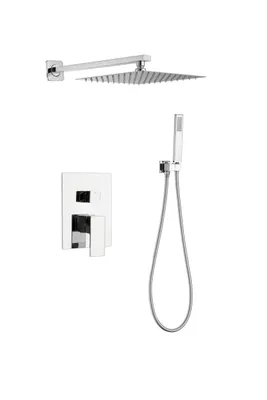 Produktbild von WEBO Inbau-Regendusche „Rio“ Komplettset mit Kopf- und Handbrause 20 cm – Chrom