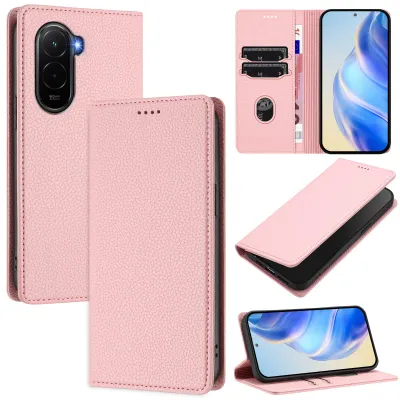 Immagine prodotto di Litchi pelle cellulare caso per Xiaomi Poco M7 4G Portafoglio scheda slot stand funzione caso Rosa