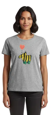 Produktbild von Spreadshirt Janosch Große Tigerente Mit Herz Liebe Frauen Premium T-Shirt, 4XL, Grau meliert