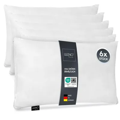 Produktbild von LILENO HOME Microfaser Kissen 30x50 cm [6er Set] bis 95 Grad waschbar mit Reißverschluss - Kopfkissen 30x50 cm als Kissen-Füllung für Bett oder als Deko-Kissen - Sofa-Kissen & Zier-Kissen