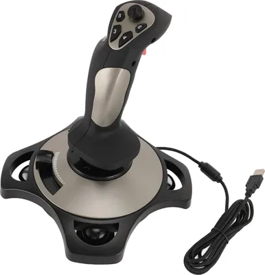 Obrázok produktu pre Plyisty Game Flight Joystick, drôtový ovládač s vibráciami, plynová páka pre PC Laptop, 7 8 10 11, štyri osi, 12 tlačidiel, integrované motory