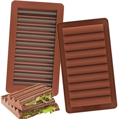 Obrázek produktu pro Silikonové formy na čokoládu, 2 kusy, válcové, hluboké, vhodné pro čokoládu a sladkosti