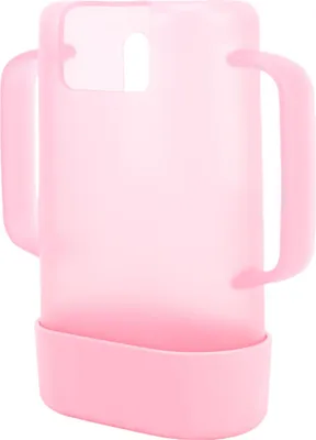 Image de Porte-sac alimentaire anti-écrasement, boîte à jus pour bébé étanche avec poignées faciles à saisir, couvercle, rose