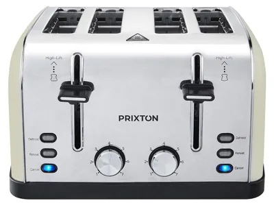 4-Scheiben Toaster, 1900 W, 7 Bräunungsstufen, extra breite Schlitze