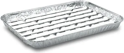 Produktbild von 100x Alu-Grillpfannen Grillschalen BBQ 34.4 x 22.4cm mehrfach verwendbar