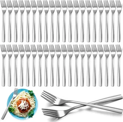 Produktbild von Set mit 200 Tafelgabeln, 8 Zoll, aus hochglanzpoliertem Edelstahl, spülmaschinenfest, für Küche und Gastronomie