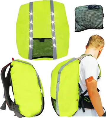 Obrázok produktu pre Jack Mors | Vodotesný obal na batoh - 35-50l - Reflexný - Vysoká viditeľnosť - Led obal na batoh