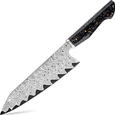 Produktbild von Damast Küchenmesser Tamoso-Chef - Exzellente Schärfe & Stil in Ihrer Küche KP35184