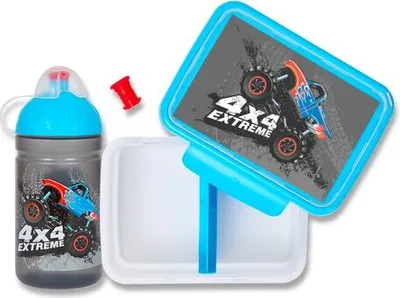 Produktbild von Gesunde Flasche 0,5 l und Gesunder Snack Monster Truck Set