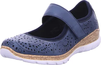 Obrázek produktu pro Rieker dámská nazouvací obuv royal navy blue, Barva:modrá, EU velikost:39