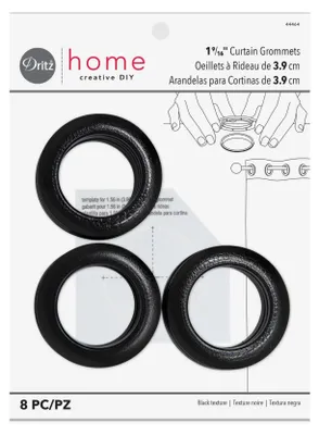 Produktbild von Dritz Vorhangösen, 1-9/16 Zoll (4 cm) Innendurchmesser, robuster Kunststoff, Sch