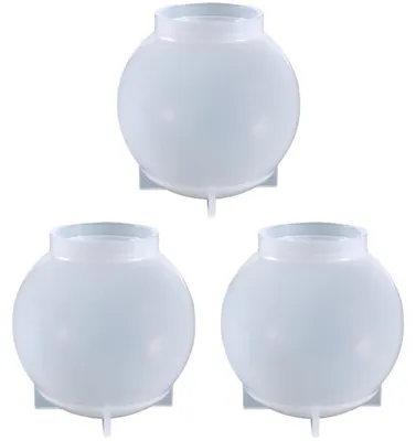 Productafbeelding van Siliconen malvorm bol 8 cm, kristalbol voor epoxyhars, 3 stuks, transparant