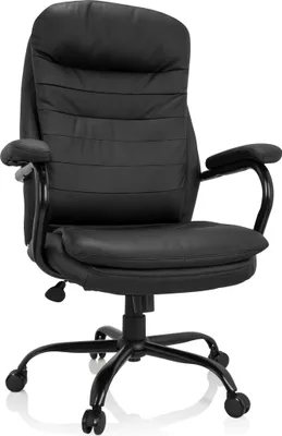 Produktbild von hjh OFFICE XXL Drehstuhl RELAX XXL B Bürostuhl gepolstert bis 180 kg belastbar mit Armlehnen Kunstleder für Büro, Zuhause