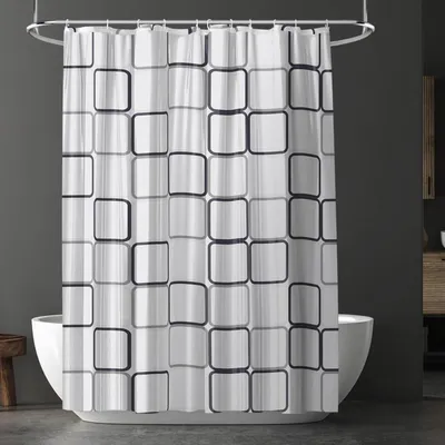 Produktbild von Duschvorhang Anti-Schimmel Wasserdicht PEVA 180x180 cm mit 12 Ringen