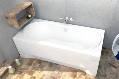 Produktbild von ECOLAM Badewanne Wanne Acryl Long Rechteck für Zwei 170x80 Schürze Füße Silikon GRATIS