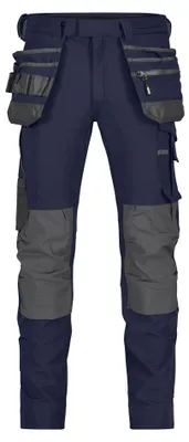 Obrázok produktu pre Strečové pracovné nohavice s vreckami na puzdrá a kolennými vreckami, NIGHT BLUE/ANTHracITE GREY, krátka veľkosť, veľkosť 53