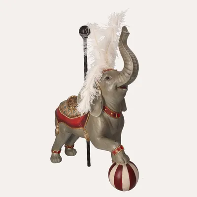 Immagine prodotto di KEYHOMESTORE | Giostra con elefante decorativa in resina H.54x17x17 cm