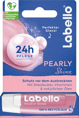 Produktbild von Labello Pearl and Shine Lippenpflege mit natürlichen Ölen Packung 4,8g