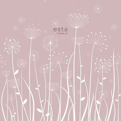 Produktbild von ESTAhome Fototapete Pusteblume Weiß und Altrosa 200 x 279 cm