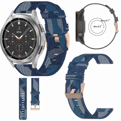 Produktbild von Für Samsung Galaxy Watch FE 6 5 4 Normal Pro Classic alle Größen Gewebtes Nylon Band