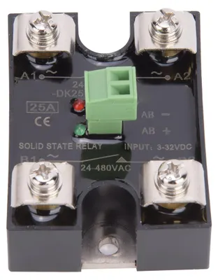 Produktbild von BERM Halbleiterrelais Einkanal-DC-Steuerung Dual AC 1 Phase SSR 24–480 VAC (25 A (BERM DK25DA))