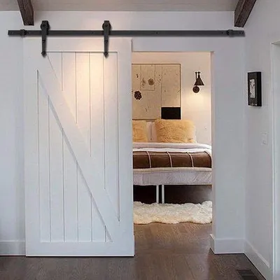 Immagine prodotto di Sistema di porte scorrevoli 200 cm Bunt con binario esterno, portata fino a 120 kg