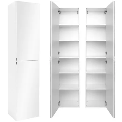 Produktbild von Hochschrank mit 2 Spiegeltüren FLORIDO-03 weiß, B x H x T: ca. 40 x 180 x 35 cm