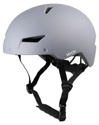 Zdjęcie produktu dla Kask rowerowy Vayox Street VA0423GREM, regulowany w zakresie od 55 do 58 cm – rozmiar M – z oświetleniem LED – szary matowy