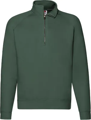 Immagine prodotto di Fruit of the Loom 62-032-0 | Felpa premium con collo a zip Raglan - Colore: Verde bottiglia - Taglia: XL