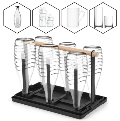 Produktbild von Flaschenhalter SodaStream Abtropfgestell Flaschen Flaschenständer Tassenhalter