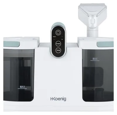 Zdjęcie produktu dla Odkurzacz Piorący do Tkanin H.Koenig TWT88, 1200W, Zbiornik 1.6L, 250 ml/min, 3 Szczotki, Biały
