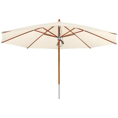 Produktbild von anndora Sonnenschirm Super Deluxe 5m rund Natural Winddach UV-Schutz - 5m rund | Natural