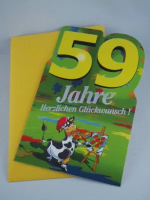 Produktbild von Hallmark - 91598 - Klappkarte, Geburtstag, 59 Jahre, mit Umschlag