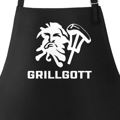 Produktbild von Grill-Schürze für Männer mit Motiv GrillGott von Moonworks® schwarz unisize