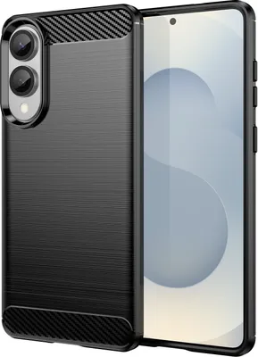 Obrázek produktu pro Pro Samsung Galaxy S25 Edge 5G Carbon Brushed Design Texture TPU Cover Black