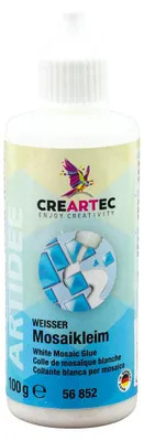 Produktbild von CREARTEC weißer Mosaikkleber - ideal um alle Arten von Mosaiksteinen aufzukleben - Inhalt 100g - 56852