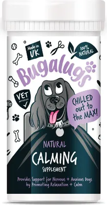 Produktbild von Bugalugs Beruhigungs- oder Entspannungspuder 80 g – natürliches Pulver für Hunde 80 g