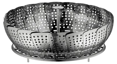 Zdjęcie produktu dla Küchenprofi 1025482824, Standardowy kosz do gotowania na parze, Stal nierdzewna, Stal nierdzewna, Stal nierdzewna, 24 cm, 70 mm