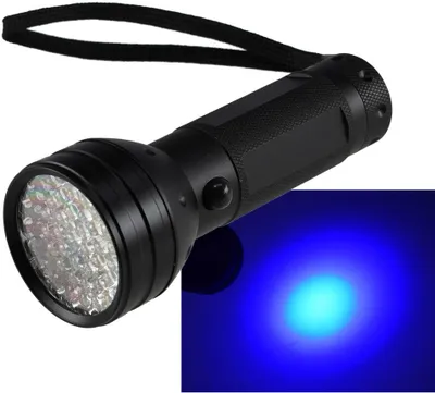 Produktbild von ChiliTec 22947 LED-Taschenlampe mit 51 UV LEDs Schwarzlicht, ØxL 55x145mm