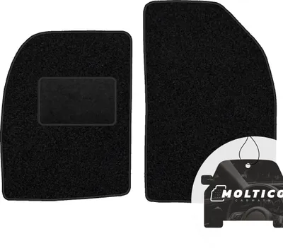 Produktbild von moto-MOLTICO Vorne Fußmatten Auto Velours Autoteppiche Schwarz Automatten Set 2-teilig passend für Ford Fiesta V Fusion 2002-2005