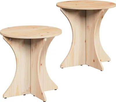 Produktbild von vidaXL Couchtisch 2 pcs Natur Massivholz Kiefer
